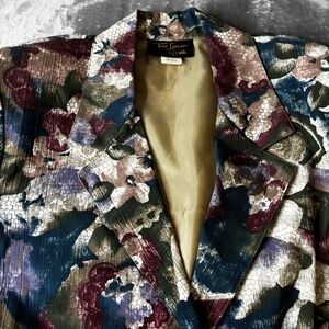 Vintage Toni Garmnet for CC Magic Blazer Medium Floral New Old Stock 80's‎ Retro
